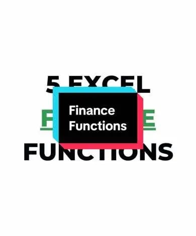5 Finance Functions in Excel #excel #exceltips #excelshortcuts #business #finance #career #work #data #analytics #spreadsheet #analysis #exceltricks #exceltutorial #fyp