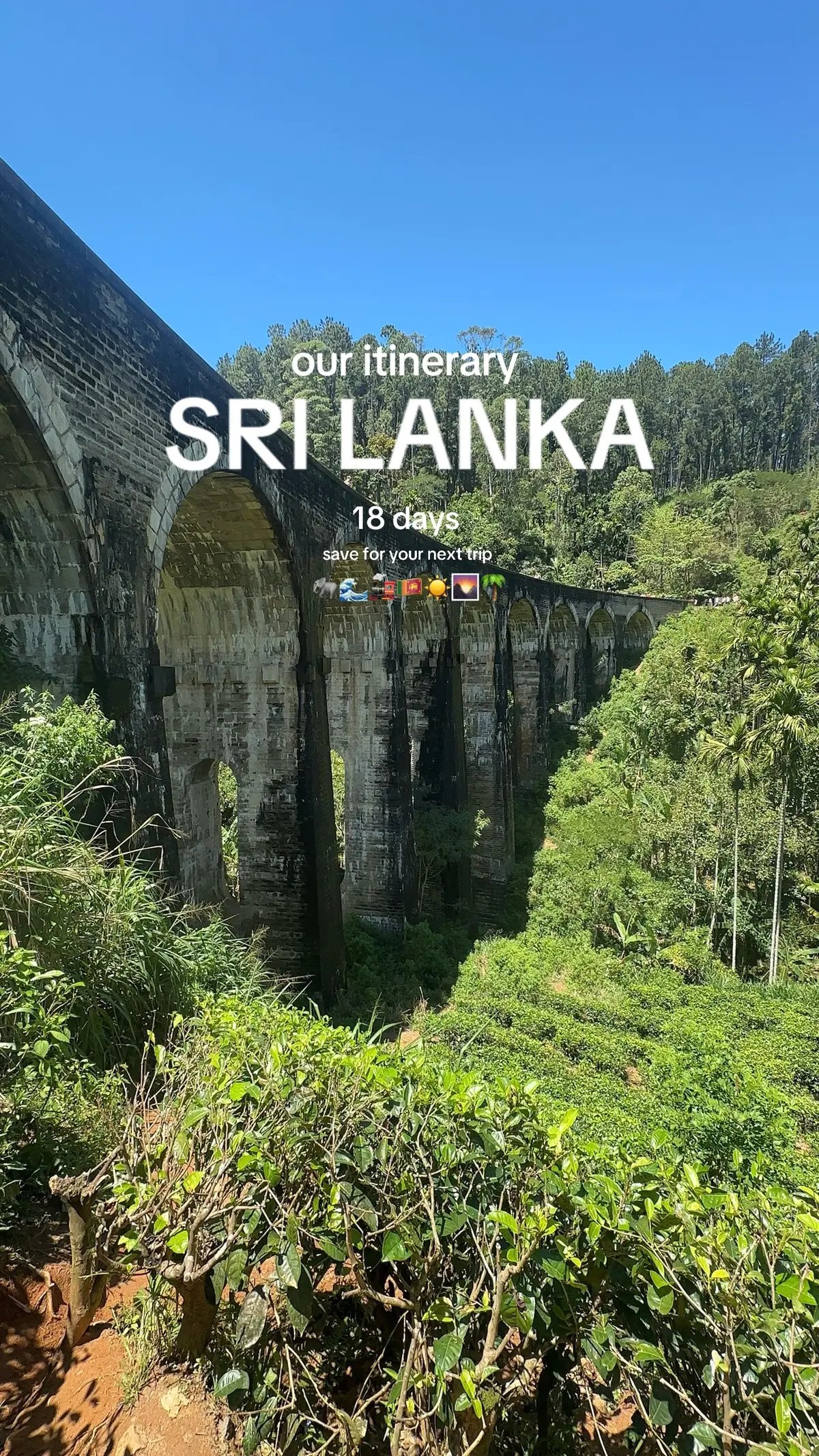 Sri Lanka Vacation Itinerary 🇱🇰❤️ #srilanka #travel #vacation #traveltok #fyp #srilankatiktok #itinerary #creatorsearchinsights 
